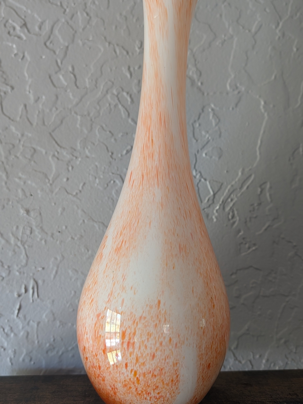 Peach Swirl Glass Vase — Decorative Accent - Picture 6 of 9